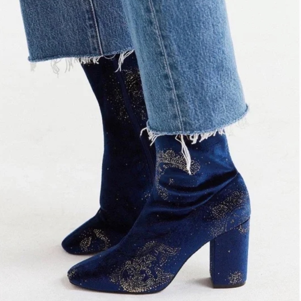 Urban Outfitters blue celestial boots